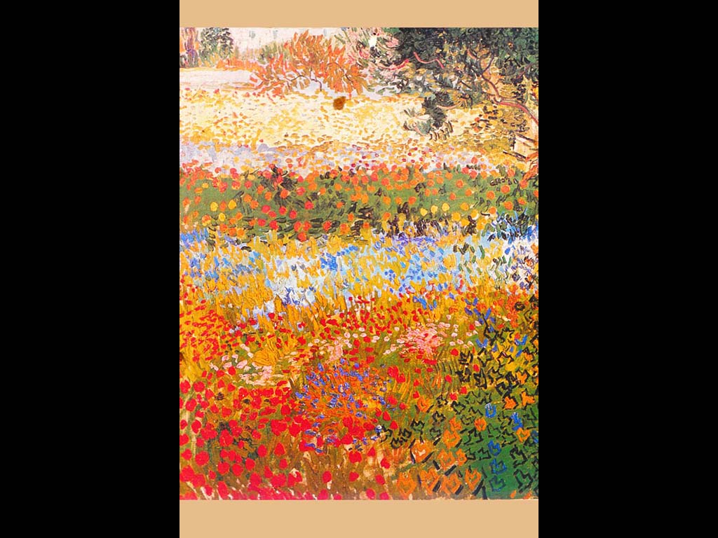 Винсент Ван Гог. Цветущий сад. Фрагмент. 1880-е гг. Х. м.