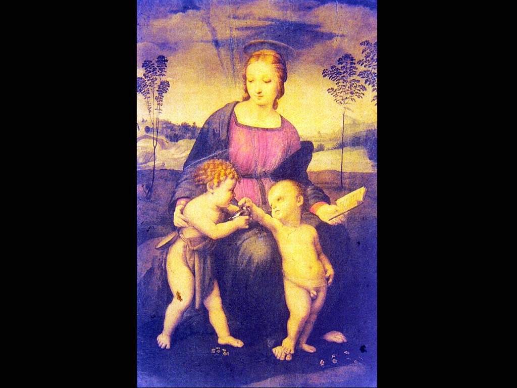 Мадонна со щегленком. Ок. 1506. Галерея Уффици. Флоренция