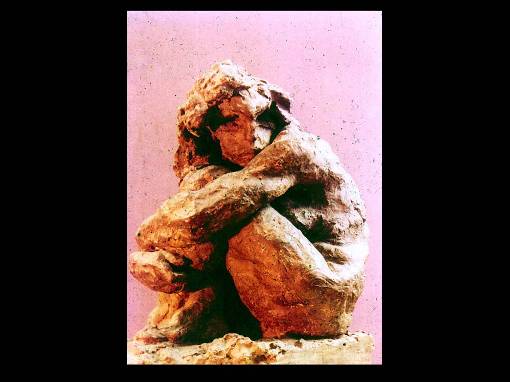 Женская скульптура для камина. «Огонь». Гипс тонированный. 1900.