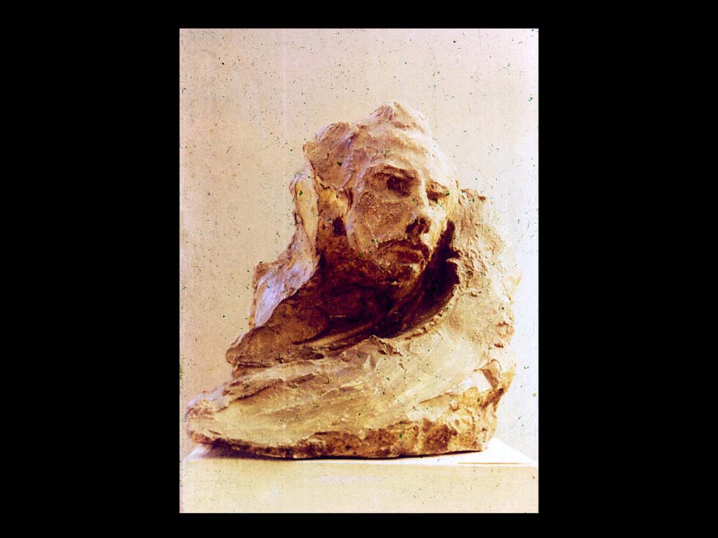 Портрет писателя Андрея Белого. Бюст. Гипс тонированный. 1907.