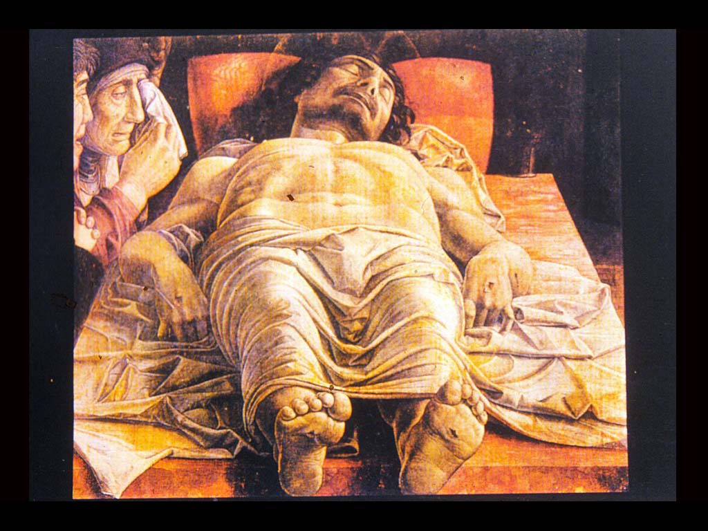 Мертвый Христос. Андреа Матенья. Между 1475-1506. Галерея Бреро, Милан.