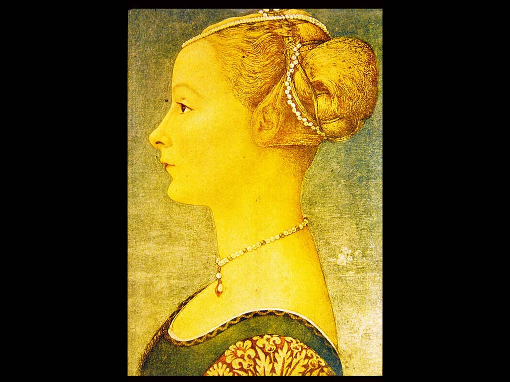 Женский портрет . Антонио Поллайоло. 1450-1460. Музей Польди-Пеццели, Милан.