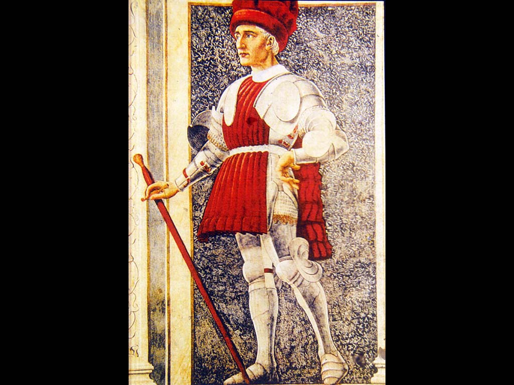 Фарината дельи Уберти. Ардрео дель Кастаньо. Фреска виллы Пдольфини. 1440-1450. Музей Кастаньо в Санта Аполлония, Флоренция.