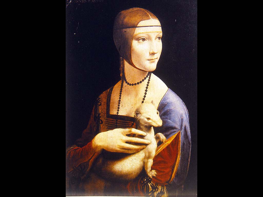 Дама с горностаем. Леонарда да Винчи. 1485-1490. Филиал польского Национального музея. Краков.