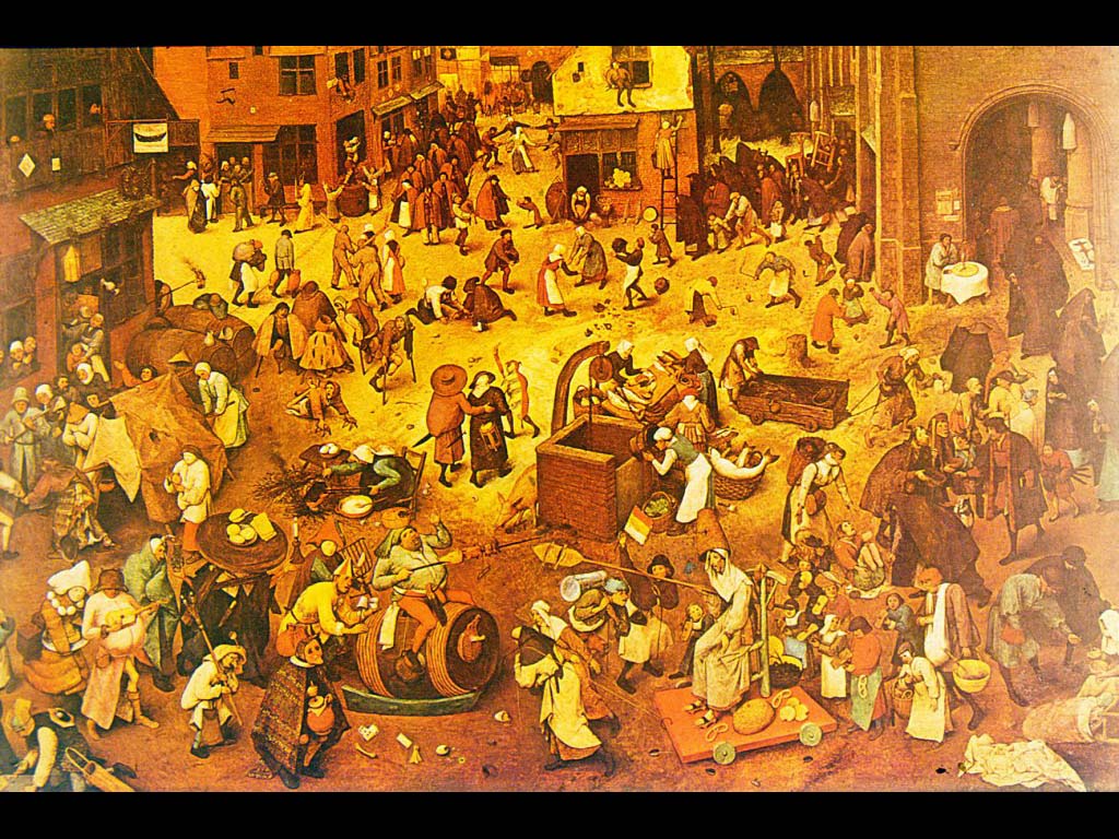 Битва Карнавала и Поста. Питер Брейгель. 1559. Музей истории искусств. Вена.
