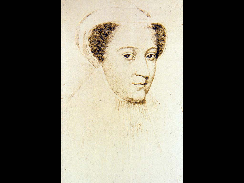 Портрет Марии Стюарт. Франсуа Клуз. Рисунок. Около 1560. Музей Конде. Шантийи.